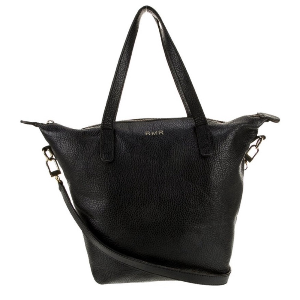 Cuyana Black Carry All Pebbled Leather Tote